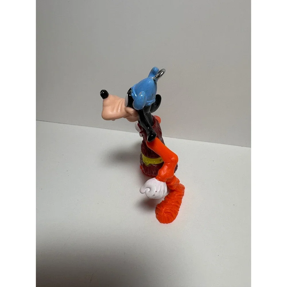 Disney Goofy Viking PVC Figure Keychain Ornament Blue Horned Helmet